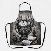 Tablier Argent Steampunk Cauldron Spellbooks et Potions (Recto)