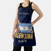 Tablier Argentine gaucho vintage avec drapeau de football (Insitu)