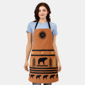 Tablier Argile du canyon sud-ouest Navajo Black Bear Apron (Porté)