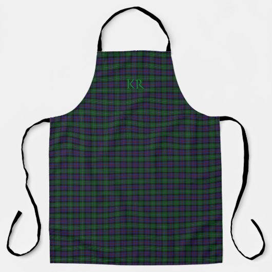 Tablier Argyll District Tartan avec nom / monogramme (Recto)