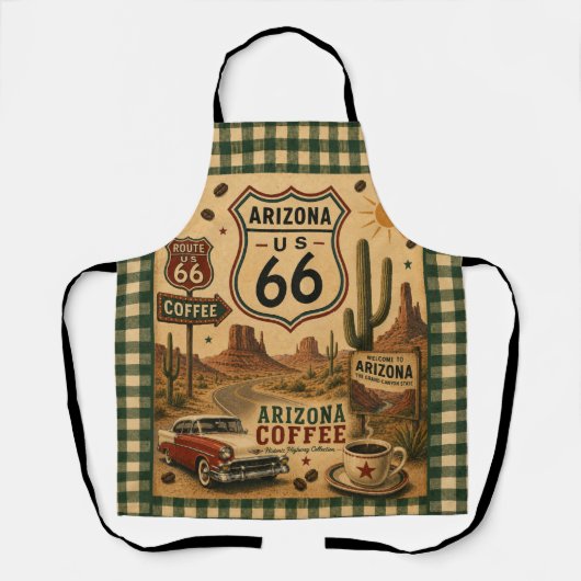 Tablier Arizona Desert Coffee Kitchen Route 66 (Recto)