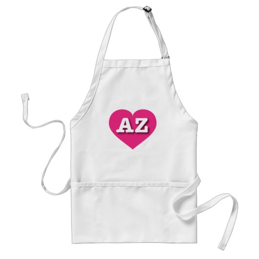 Tablier Arizona Hot Pink Heart - J'aime AZ (Devant)