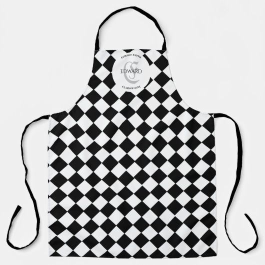 Tablier Arlequin et nom personnalisé (Recto)