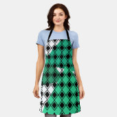 Tablier Arlequin Triangle Vert (Porté)