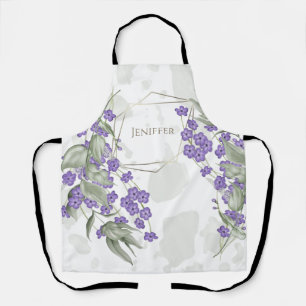 Tablier Armature de fleur feuillue géométrique or