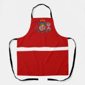 Tablier Armes à manteau de pavillon letton (Recto)