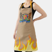 Tablier Armoiries de barbecue Rampant Bull et Boar (Insitu)