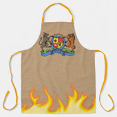 Tablier Armoiries de barbecue Rampant Bull et Boar (Recto)