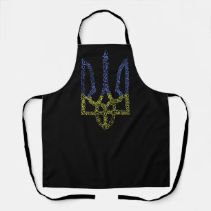 Tablier Armoiries de l'Ukraine trident motif de la spirale