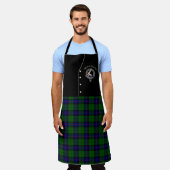 Tablier Armstrong Clan Badge & Tartan Kilt Apron (Porté)
