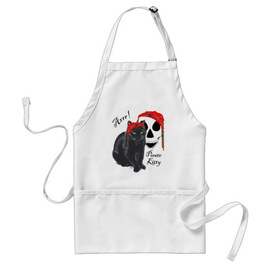 Tablier Arr ! Chat noir Pirate Kitty (Devant)