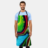 Tablier arrière - plan Abstrait peint à la main, acrylique (Porté)
