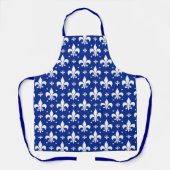 Tablier Arrière - plan bleu Fleur-de-lis Motif Design (Recto)