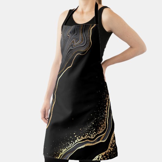 Tablier arrière - plan d'agate noire abstrait avec veines (Insitu)