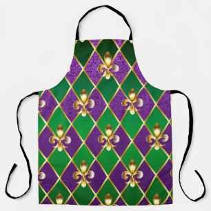 Tablier Arrière - plan de bijoux Mardi Gras