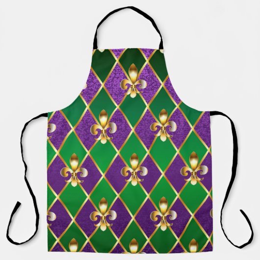Tablier Arrière - plan de bijoux Mardi Gras (Recto)