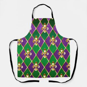 Tablier Arrière - plan de bijoux Mardi Gras