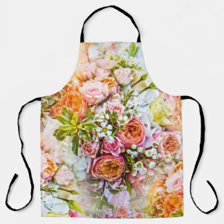 Tablier Arrière - plan de fleurs d'été, bouquets de fleurs