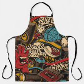 Tablier Arrière - plan de graffiti sans couture. Ppa trans (Recto)