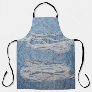 Tablier Arrière - plan de texture de jean bleu déchirée. D