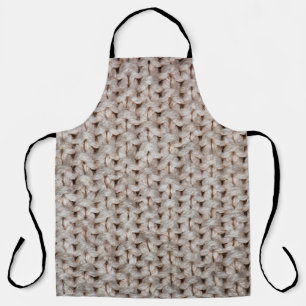 Tablier Arrière - plan de texture de laine de tricot blanc