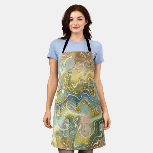 Tablier arrière - plan de texture en pierre de marbre liqu (Porté)