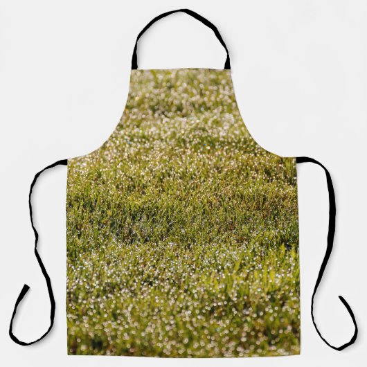 Tablier Arrière - plan d'herbe fraîche vert printemps, ave (Recto)