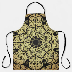 Tablier Arrière - plan Floral de luxe en or