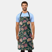 Tablier Arrière - plan floral sans couture. Fleurs roses e (Porté)