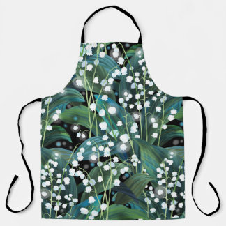 Tablier Arrière - plan Motif sans couture Lily Valley