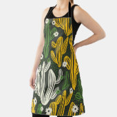 Tablier Arrière - plan noir Cactus Motif Vintage (Insitu)