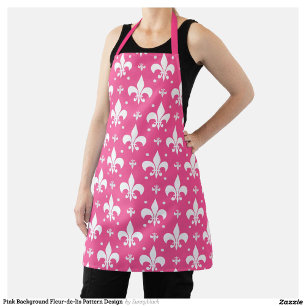 Tablier Arrière - plan rose Fleur-de-lis Motif design