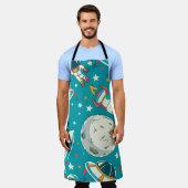 Tablier Arrière - plan sans couture avec astronautes de do (Porté)