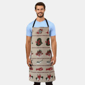 Tablier Arrière - plan sans couture avec vie marine - crab (Porté)