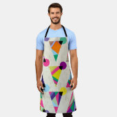 Tablier arrière - plan triangle sans couture, motif hipste (Porté)