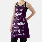 Tablier Arrondissement des mots de cuisson pourpre d'auber (Insitu)