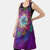 Tablier Art abstrait fractal de fleurs psychédéliques colo (Insitu)