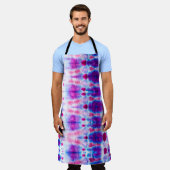 Tablier Art Abstrait rouge vif jaune (Porté)