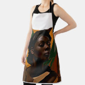 Tablier Art africain. Femme regardant devant (Insitu)