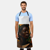 Tablier Art africain. Femme regardant devant (Porté)