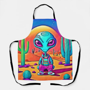 Tablier Art Alien Décontracté Du Désert
