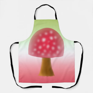 Tablier Art amusant des champignons rouges et blancs