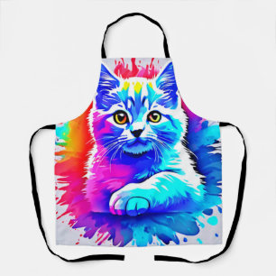 Tablier Art Chat coloré