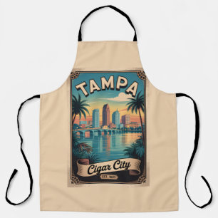 Tablier Art d'affiche de voyage rétro de Tampa Floride Vin