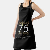 Tablier Art d'anniversaire moderne en or noir modifiable â (Insitu)