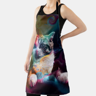 TABLIER ART DE CHAT COLORÉ DRÔLE ET TENDANCE