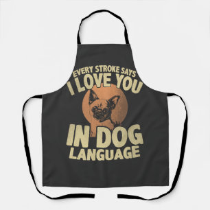 Tablier Art de citation de chien d'amour d'empreinte de pa