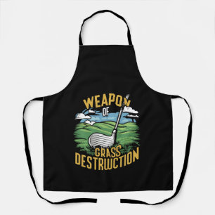 Tablier Art de destruction de l'herbe par le golf