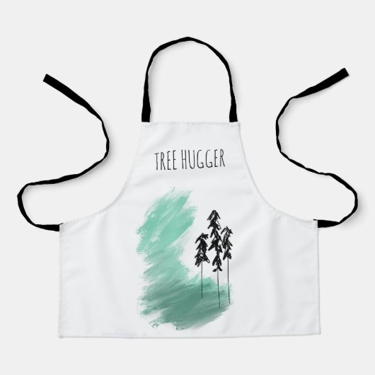 Tablier art de l'arbre vert scandinave simple moderne ment (Recto)