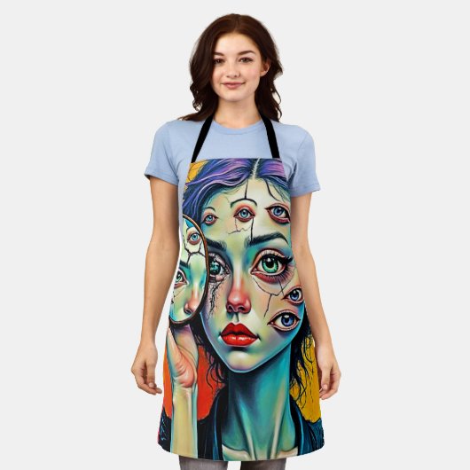 Tablier Art de l'auto-réflexion brisé (Porté)